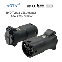 Nouvel adaptateur AOTAI Type 2 vers prise brésilienne V2L avec interrupteur d'alimentation, câble de décharge EV 3,5 kW pour BYD Geely GWM Smart # 1