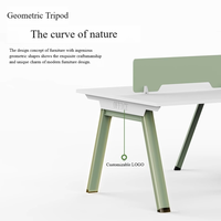 Poste de travail de bureau modulaire personnalisable à 120 degrés, table informatique en nid d'abeille extensible pour 3 à 6 personnes pour le personnel