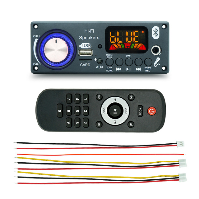12V MP3 Player Wireless TWS Speaker Blue tooth Module Decoder Board Audio Microphone Recorder Calling for Sound Speaker
