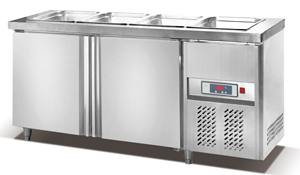 Mesa Refrigeradora de Acero Inoxidable, Consola Congeladora para Restaurante, Cocina, Pizzerí<span class=keywords><strong>a</strong></span>, Mesa Congeladora - Product Image 4