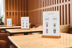 Fabbrica personalizzata con <span class=keywords><strong>base</strong></span> in legno acrilico segno titolare tenda da tavolo - Product Image 4