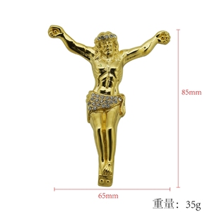 Collane con Ciondolo Hip Hop Gods Saint Jesus Religiosi Cristiani in Acciaio Inossidabile Impermeabile Antiossidante, Gioielli alla Moda da Uomo - Product Image 3