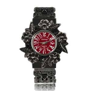 Reloj de Pulsera Vintage para Mujer, Estilo Antiguo, Reloj de Joyería Floral, Reloj de Cuarzo para Dama, Diseño Retro - Product Image 1