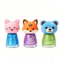 Capuchon de flacon de vernis à ongles en silicone de qualité alimentaire, forme animal de dessin animé, avec logo personnalisé, design inspiré d'IP, pour cosmétiques et artisanat original