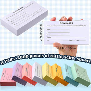 2000 5,24 "x 2,76" Almohadilla <span class=keywords><strong>de</strong></span> concurso <span class=keywords><strong>de</strong></span> entrada en blanco Ingrese el nombre Selección <span class=keywords><strong>de</strong></span> teléfono Juego <span class=keywords><strong>de</strong></span> premio <span class=keywords><strong>de</strong></span> lotería Boleta <span class=keywords><strong>de</strong></span> papel Dirección Hoja <span class=keywords><strong>de</strong></span> boleto <span class=keywords><strong>de</strong></span> rifa - Product Image 2