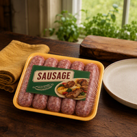 Étiquettes alimentaires personnalisées pour saucisses - Rouleaux d'autocollants adhésifs en vinyle imperméables pour l'emballage de la viande