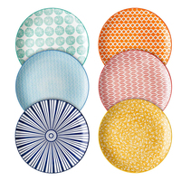 Assortiment de Plats à Dîner en Porcelaine de 8 Pouces au Design Personnalisé, Ensemble de Plats de Service en Céramique pour Salades, Pancakes, Steaks