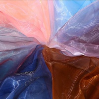 Tissu Organza Vert Irisé Dégradé, Tulle Organza à Effet de Couleur Changeante pour Robe Femme, Décoration de Mariage, Tissu pour Bricolage et Artisanat