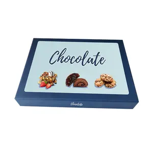 精美印刷纸板纸15计数巧克力盒防油纸分隔器内衬Logo定制糖果糖果包装盒
