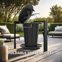 Toilettes portables rétractables, bassins de voyage réglables en hauteur pour adultes et enfants, poubelles pliables pour le camping et la randonnée