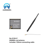 Ra-01SH-P Kit komunikasi nirkabel LoRa jarak jauh 10km, modul dengan antena tongkat & antena dudukan magnetik