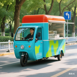 Factory Direct Sale Customizable Street Food Truck Three Wheel Mobile <b>Trailer</b> Three Wheel Street Food Truck - Product Image 3