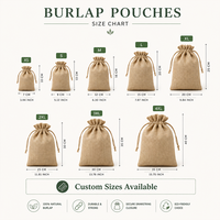 Sacs en toile de jute à cordon coulissant en gros, pochettes en jute naturel, sacs cadeaux en lin écologiques avec logo personnalisé pour bijoux et emballages de faveurs de mariage
