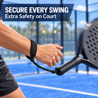 Sangle de poignet réglable pour raquette de padel, cordon de sécurité détachable en nylon durable, cordon de remplacement avec logo personnalisé pour raquette de tennis