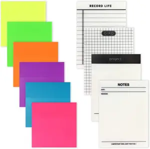 PET Plastic Transparent Sticky Notes Colorful Pads Clear Self Stick Translucent Sticky Notes Memo