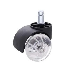 2-Inch Double PU Swivel Caster Wheel for Office Chairs Industrial and Furniture Use Ball Bearing Supported OEM Customizable