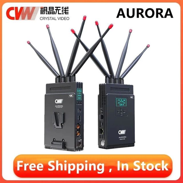 CVW AURORA 4K UHD Wireless Video Transmisson System Transmitter Receiver Kit Low Delay 12G-SDI Timecode System