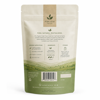 Sachet Doypack Personnalisé en Papier Kraft Brun Imprimé, Emballage Écologique pour Thé, Salades et Thé Vert en Vrac 100g