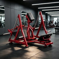 Máquina de remo inclinada con carga de placas BJ6004 para gimnasio, equipo de fitness para entrenamiento de espalda