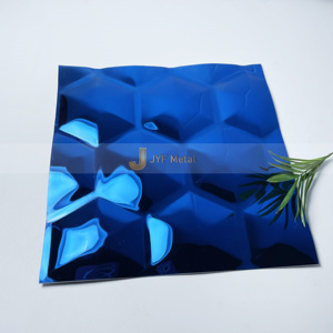EX437 JIS 201 304 Embossed Pattern PVD Colored Stainless Steel <b>Plate</b> with Bending for Architectural <b>Wall</b> and Ceiling Decoration - Product Image 1