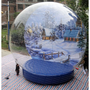 Şişme noel kar küresi top cinsiyet ortaya kar ev fotoğraf kabini reklam dekorasyon, dev şişirilebilir kar küresi - Product Image 4