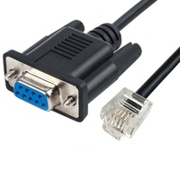 Cable de Depuración de Puerto Serie DB9 a RJ45/RJ12/RJ11 con Conductor de Cobre Puro y Blindaje Trenzado para Computadora/Impresora/Escáner
