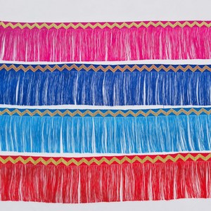 ลายไม้แขวนห้าสีสำหรับตกแต่งกระจกหน้ารถยนต์นั่งส่วนบุคคลขนาดใหญ่ทำจากผ้าออร์แกนซ่า - Product Image 4