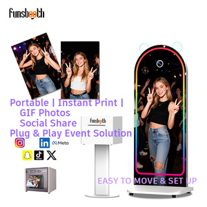 Funsbooth mini estilo oso espejo fotomatón software 43 pulgadas táctil espejo fotomatón <span class=keywords><strong>cerca</strong></span> <span class=keywords><strong>de</strong></span> <span class=keywords><strong>mí</strong></span> con impresora fotográfica y cámara - Product Image 2