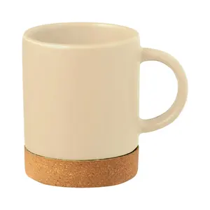 Taza de cerámica con base de corcho, merchandising sostenible - Product Image 3