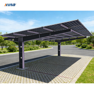 Structure de <span class=keywords><strong>carport</strong></span> solaire à panneaux photovoltaïques à colonne unique et à montage unilatéral pour <span class=keywords><strong>2</strong></span> <span class=keywords><strong>places</strong></span> de stationnement - Product Image 3