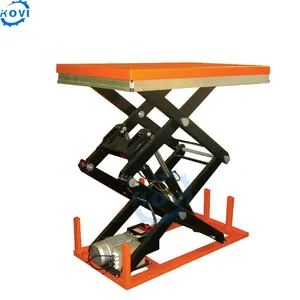 4 Wheels mobile lab small lifting platform construction scissor lift table