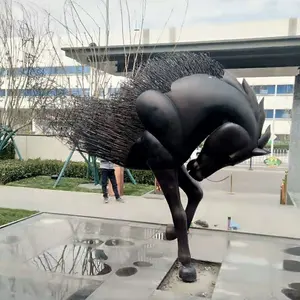 Bronze sculpture running horse art abstract statue bronze for outdoor decoration