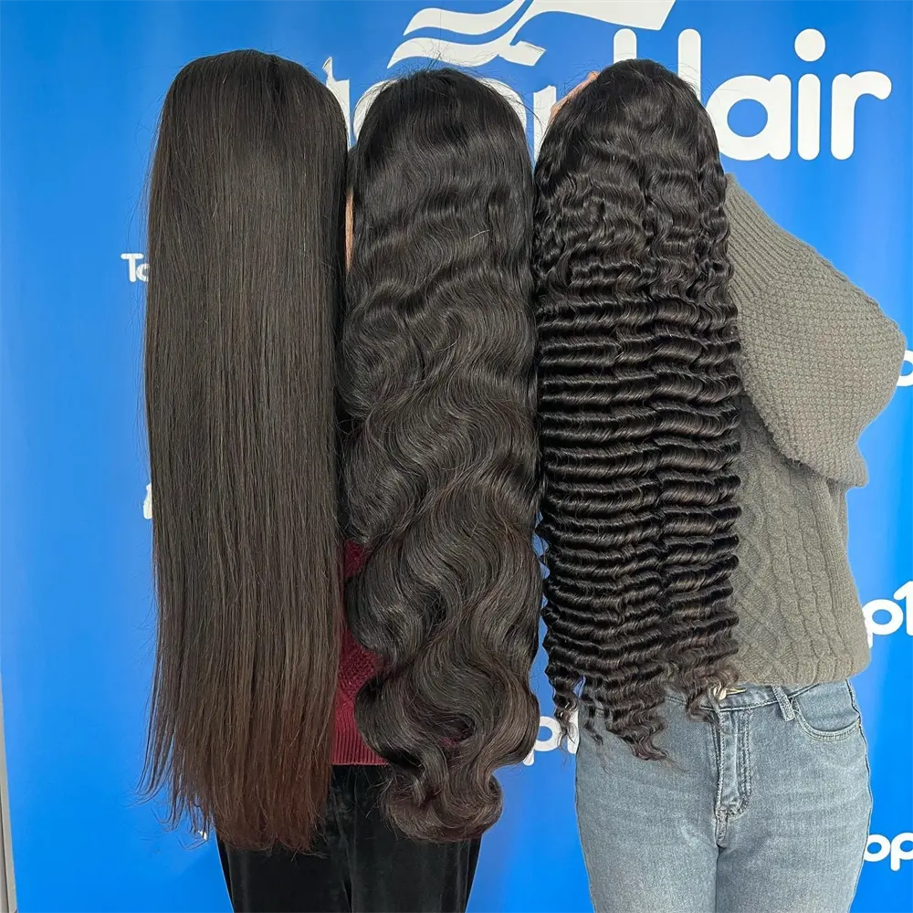 Großhandel REAL Glueless 4*4 5*5 HD Spitze Brasilia nische Echthaar Spitze Front Perücke Deep Wave 100% Virgin Hair Lace Perücke für schwarze Frauen