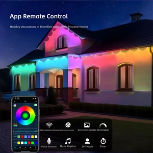 Luces LED Inteligentes RGBIC para Exteriores de 30 Metros, Luces Permanentes para Aleros, Resistentes al Agua, Controladas por Aplicación, Sistema de Iluminación Exterior para el Hogar - Product Image 3