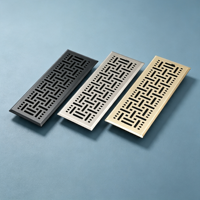 Grille d'aération en fer réglable 4*14 de haute qualité, motif chinois, pour plancher, intégrée dans un meuble en bois pour gîte