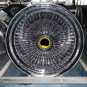 Jantes à rayons de 20, 22, 24, 26 pouces, or/argent, 100 ou 144 rayons, jantes à démontage rapide pour voitures classiques, vintage, <span class=keywords><strong>lowrider</strong></span>, anciennes - Product Image 3