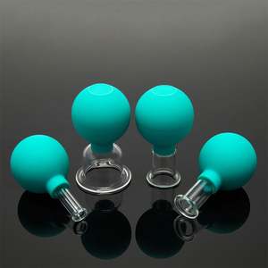 Стеклянные банки для лица Ventosas de goma para masaje corporal frascos anticelulitis de vidrio ventosa для лица conjunto de terapia - Product Image 3