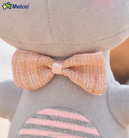 Metoo – peluche de vache rose, faites votre propre jouet en peluche, lapin, vache, peluche douce, pantoufles, jouets en peluche personnalisés