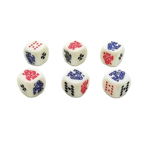 <span class=keywords><strong>Dés</strong></span> de poker polyédriques en acrylique de 16 mm avec coins carrés et arrondis J K Q 1 9 10 pour jeux de société - Product Image 2