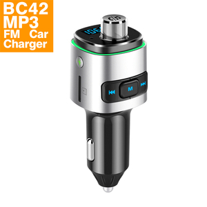 Bc42 <span class=keywords><strong>AM</strong></span> azon bán nóng FM Transmitter QC3.0 Type-C PD 18W Kit Xe sạc máy nghe nhạc MP3 bluet <span class=keywords><strong>Adapter</strong></span> phát lại âm nhạc - Product Image 1