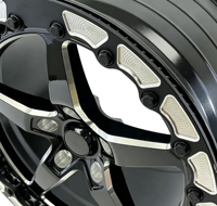 Jantes forgées personnalisées en alliage d'aluminium noir brillant à 5 branches avec système Beadlock, 17-22 pouces, 5x114.3 120, compatibles avec Audi A4 A6