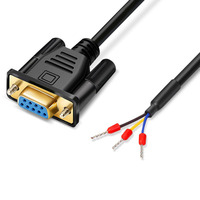 Cable de Conexión RS232 de 9 Pines y 3 Hilos con Terminal Serial DB9 Hembra Chapado en Oro para Herramienta de Diagnóstico Automotriz