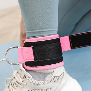 Spor ayak bileği askısı yastıklı D halka ayak bileği manşetleri spor salonu egzersiz kablo makineleri popo ve bacak ağırlıkları egzersizleri - Product Image 4