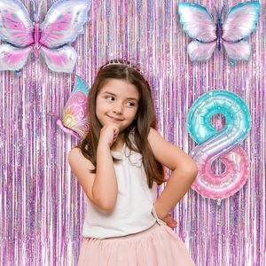 Laser <strong>Purple</strong> Square Curtain Foil Tinsel Metallic Fringe <strong>Party</strong> <strong>Decorations</strong> for Christmas and Diwali Birthday Celebrations - Product Image 6