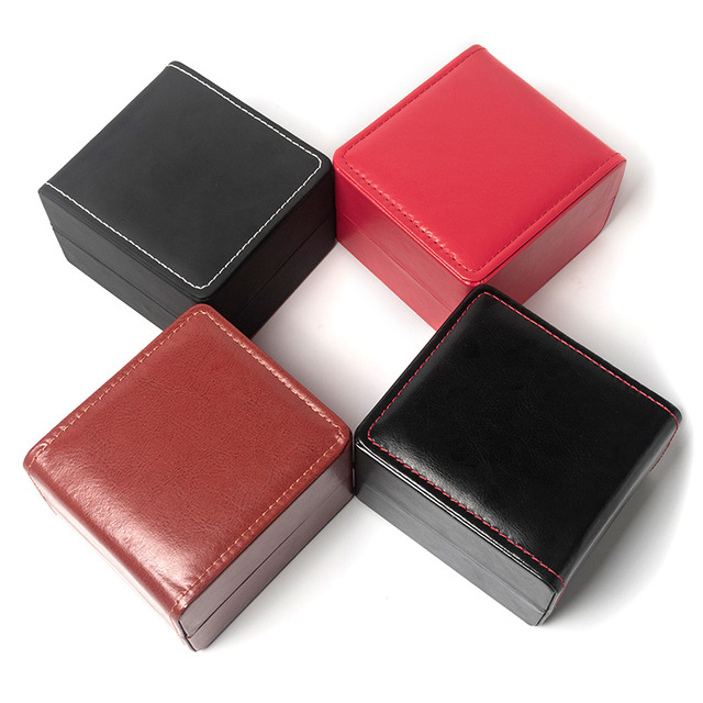 Premium PU Leather Watch Box - Black Flip Top Case for Men (In Stock)