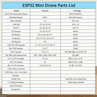 E1 Kit Drone Mini ESP32 Sumber Terbuka, Paket Bahan Perakitan DIY Multi Rotor Empat Sumbu Buatan Sendiri