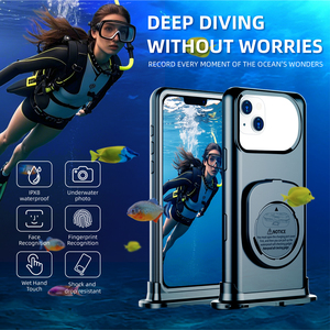 Wasserdichte Schnorchel-Tauch-Foto-Video-Hüllen für iPhone 12 13 14 15 16 Pro Max Professional Unterwasser-Telefon hülle - Product Image 6