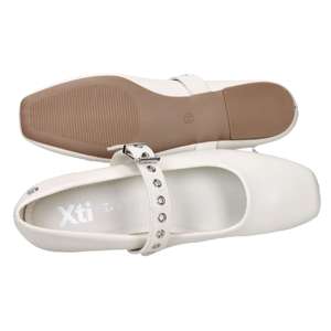 Ballerines Xti pour femme, couleur crème, taille 38, plates avec bride à boucle - Product Image 6