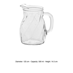 Carafe Bistrot Twist 0,50 L Bormioli Rocco H 14,5 cm Ø 12,5 cm - Product Image 3