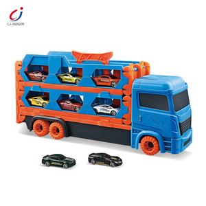 Chengji حار بيع سحب الظهير مركبة اللعب مجموعة مقطورة الجمود شاحنة الاطفال لعبة تخزين طرد للطي السكك الحديدية سيارات لعب - Product Image 1